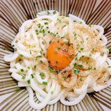 シンプルに☆ごま香る釜玉うどん